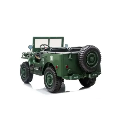 Elektrické autíčko USA ARMY 4×4 – zelené, 3‑místné