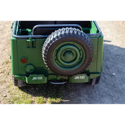 Elektrické autíčko USA ARMY 4×4 – zelené, 3‑místné
