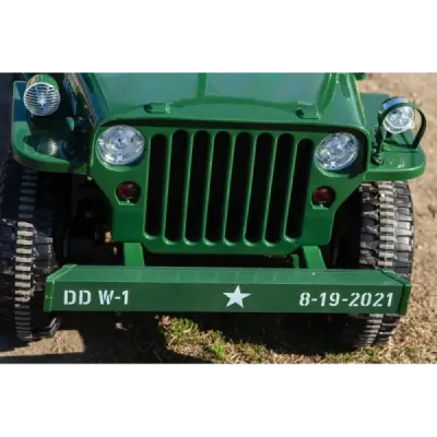 Elektrické autíčko USA ARMY 4×4 – zelené, 3‑místné