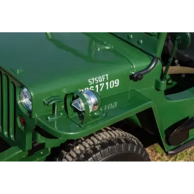 Elektrické autíčko USA ARMY 4×4 – zelené, 3‑místné