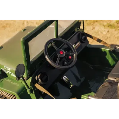 Elektrické autíčko USA ARMY 4×4 – zelené, 3‑místné