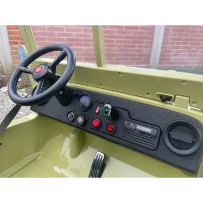 Elektrické autíčko USA ARMY 4×4 – zelené, 3‑místné
