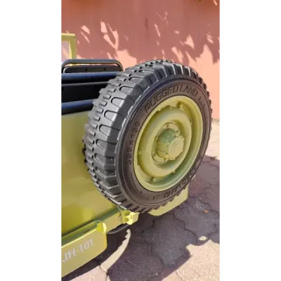 Elektrické autíčko USA ARMY 4×4 – zelené, 3‑místné