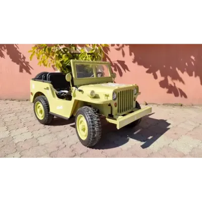 Elektrické autíčko USA ARMY 4×4 – zelené, 3‑místné