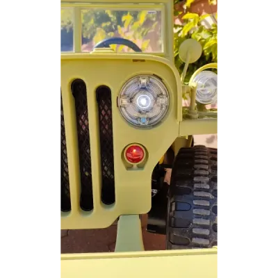 Elektrické autíčko USA ARMY 4×4 – zelené, 3‑místné