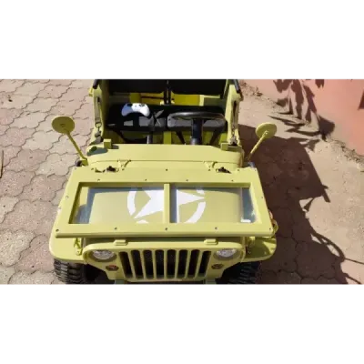 Elektrické autíčko USA ARMY 4×4 – zelené, 3‑místné