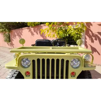 Elektrické autíčko USA ARMY 4×4 – zelené, 3‑místné
