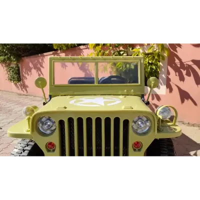 Elektrické autíčko USA ARMY 4×4 – zelené, 3‑místné