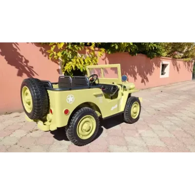 Elektrické autíčko USA ARMY 4×4 – zelené, 3‑místné