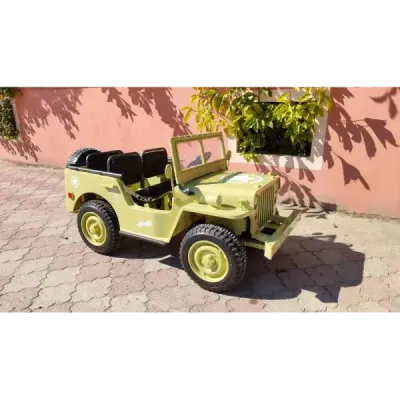 Elektrické autíčko USA ARMY 4×4 – zelené, 3‑místné