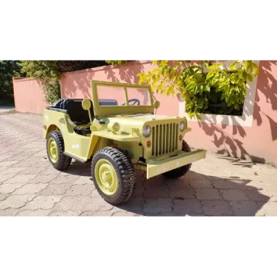 Elektrické autíčko USA ARMY 4×4 – zelené, 3‑místné