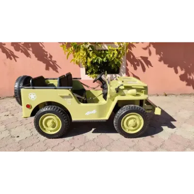Elektrické autíčko USA ARMY 4×4 – zelené, 3‑místné