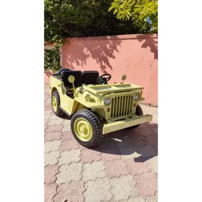 Elektrické autíčko USA ARMY 4×4 – zelené, 3‑místné