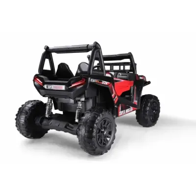 Elektrické autíčko UTV 24V, červené, dvoumístné, 2 x 200 W Motor, EVA kola, odpružené nápravy, elektrická brzda, čalouněné sedad