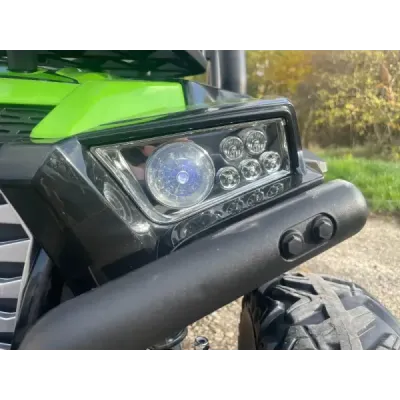 Elektrické autíčko UTV 24V, červené, dvoumístné, 2 x 200 W Motor, EVA kola, odpružené nápravy, elektrická brzda, čalouněné sedad