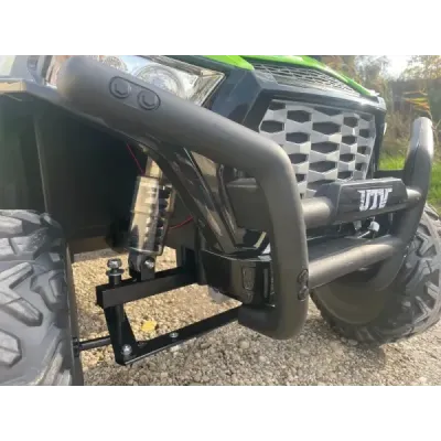 Elektrické autíčko UTV 24V, červené, dvoumístné, 2 x 200 W Motor, EVA kola, odpružené nápravy, elektrická brzda, čalouněné sedad