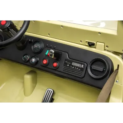 Elektrické autíčko USA ARMY 4×4 – žluté, 3‑místné