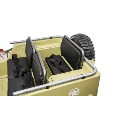 Elektrické autíčko USA ARMY 4×4 – žluté, 3‑místné