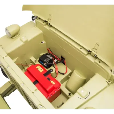 Elektrické autíčko USA ARMY 4×4 – žluté, 3‑místné