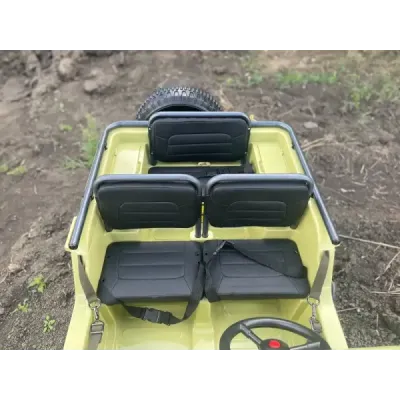 Elektrické autíčko USA ARMY 4×4 – žluté, 3‑místné