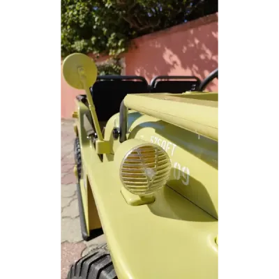 Elektrické autíčko USA ARMY 4×4 – žluté, 3‑místné