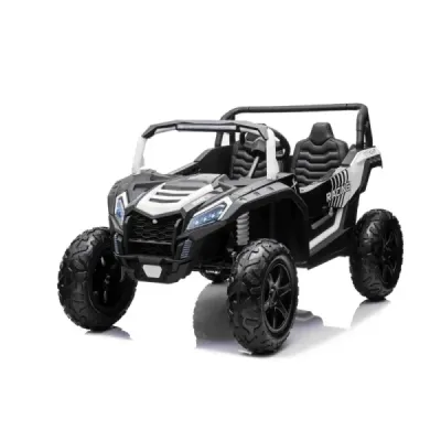 Elektrické autíčko UTV XXL 24V, bílé, dvoumístné, výkonný motor s diferenciálem, Nafukovací gumové kola, odpružené zadní nápravy