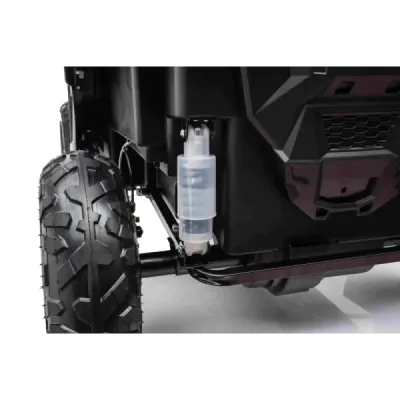 Elektrické autíčko UTV XXL 24V, bílé, dvoumístné, výkonný motor s diferenciálem, Nafukovací gumové kola, odpružené zadní nápravy