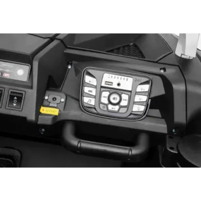 Elektrické autíčko UTV XXL 24V, bílé, dvoumístné, výkonný motor s diferenciálem, Nafukovací gumové kola, odpružené zadní nápravy