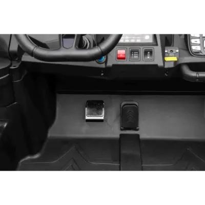Elektrické autíčko UTV XXL 24V, bílé, dvoumístné, výkonný motor s diferenciálem, Nafukovací gumové kola, odpružené zadní nápravy