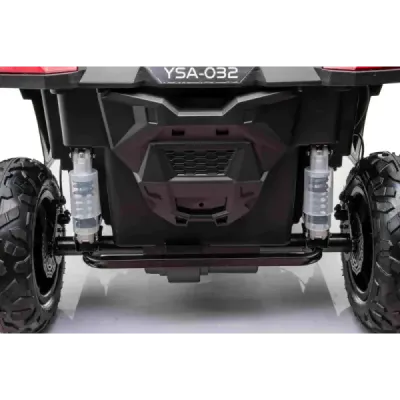 Elektrické autíčko UTV XXL 24V, zelené, dvoumístné, výkonný motor s diferenciálem, Nafukovací gumové kola, odpružené zadní nápra