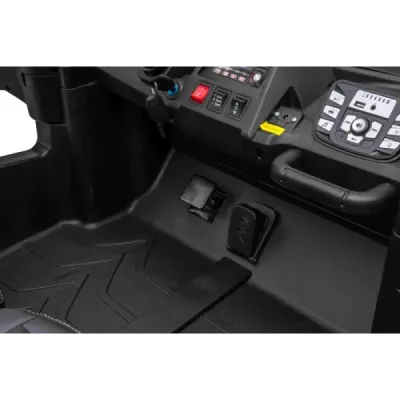 Elektrické autíčko UTV XXL 24V, zelené, dvoumístné, výkonný motor s diferenciálem, Nafukovací gumové kola, odpružené zadní nápra