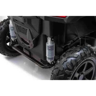 Elektrické autíčko UTV XXL 24V, zelené, dvoumístné, výkonný motor s diferenciálem, Nafukovací gumové kola, odpružené zadní nápra