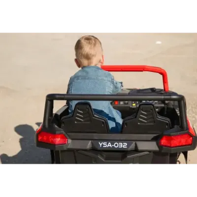 Elektrické autíčko UTV XXL 24V, zelené, dvoumístné, výkonný motor s diferenciálem, Nafukovací gumové kola, odpružené zadní nápra
