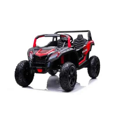 Elektrické autíčko UTV XXL 24V, červené, dvoumístné, Výkonný motor s diferenciálem, Nafukovací gumové kola, odpružené zadní nápr