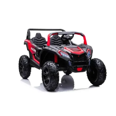 Elektrické autíčko UTV XXL 24V, červené, dvoumístné, Výkonný motor s diferenciálem, Nafukovací gumové kola, odpružené zadní nápr