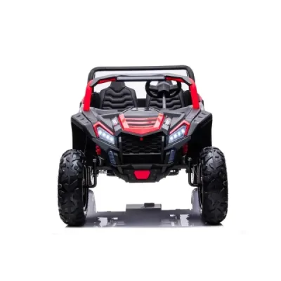 Elektrické autíčko UTV XXL 24V, červené, dvoumístné, Výkonný motor s diferenciálem, Nafukovací gumové kola, odpružené zadní nápr