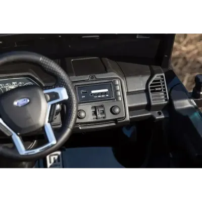Elektrické autíčko Ford Super Duty 24V černé, Dvoumístné, Pohon 4X4 s vysoce výkonnými 24V motory a odpružením, Dvojité zadní EV