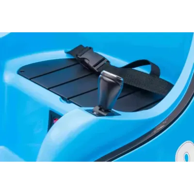 Dětské elektrické vozidlo RIRIDRIVE 12V modré, vhodné pro vnitřní i venkovní použití, 2,4 Ghz Dálkové ovládání, LED osvětlení, O