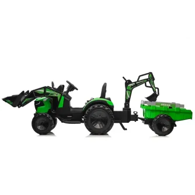 Elektrický traktor TOP-WORKER 12V, zelený