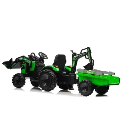 Elektrický traktor TOP-WORKER 12V, zelený