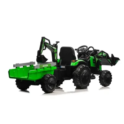 Elektrický traktor TOP-WORKER 12V, zelený