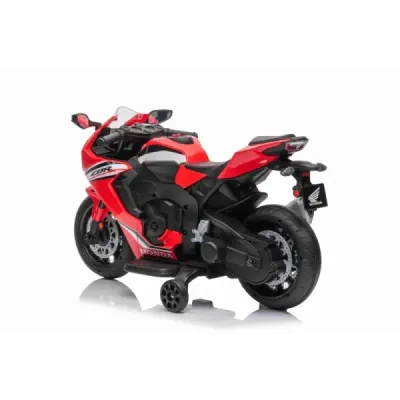 Elektrická Motorka HONDA CBR 1000RR, Licencovaná, 12V baterie, Plastová kola, 30W motor, LED světla, pevný rám, červená