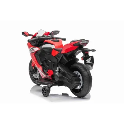 Elektrická Motorka HONDA CBR 1000RR, Licencovaná, 12V baterie, Plastová kola, 30W motor, LED světla, pevný rám, červená