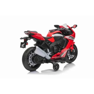 Elektrická Motorka HONDA CBR 1000RR, Licencovaná, 12V baterie, Plastová kola, 30W motor, LED světla, pevný rám, červená