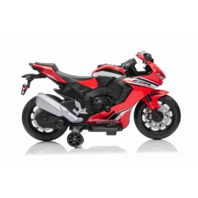 Elektrická Motorka HONDA CBR 1000RR, Licencovaná, 12V baterie, Plastová kola, 30W motor, LED světla, pevný rám, červená