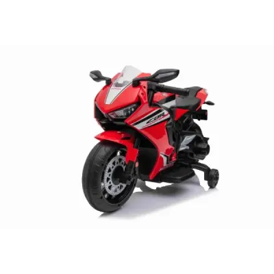 Elektrická Motorka HONDA CBR 1000RR, Licencovaná, 12V baterie, Plastová kola, 30W motor, LED světla, pevný rám, červená
