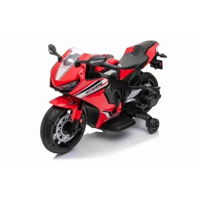 Elektrická Motorka HONDA CBR 1000RR, Licencovaná, 12V baterie, Plastová kola, 30W motor, LED světla, pevný rám, červená
