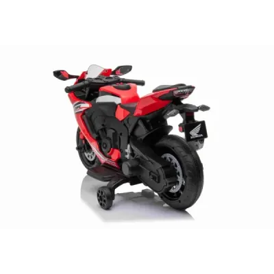 Elektrická Motorka HONDA CBR 1000RR, Licencovaná, 12V baterie, Plastová kola, 30W motor, LED světla, pevný rám, červená