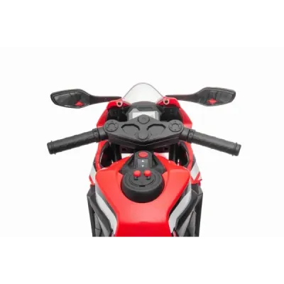Elektrická Motorka HONDA CBR 1000RR, Licencovaná, 12V baterie, Plastová kola, 30W motor, LED světla, pevný rám, červená