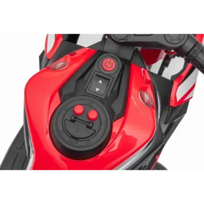 Elektrická Motorka HONDA CBR 1000RR, Licencovaná, 12V baterie, Plastová kola, 30W motor, LED světla, pevný rám, červená